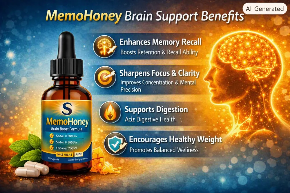 MemoHoney benefits overview for memory, focus and clarity